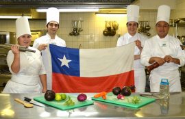 alumnos representantes de Chile en Copa Culinaria