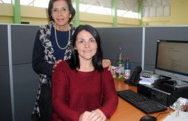 Amparo López y María Angélica Baeza, académicas de la Escuela de Enfermería de Universidad Santo Tomás Viña del Mar.