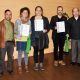 Premiados 6º Concurso de Artes Visuales Camilo Mori: Javiera Medina, Paula Araya y Hans Folch.
