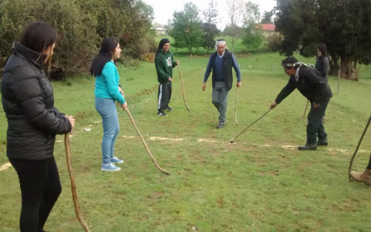 Jóvenes de la UST Temuco estuvieron un día realizando actividades con familias mapuches