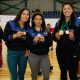 Constanza Monroy, Patricia Vergara, Camila Toro. Voleibol La Serena 1 lugar