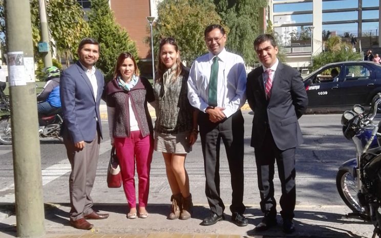Los cinco representantes de las universidades regionales en Argentina.