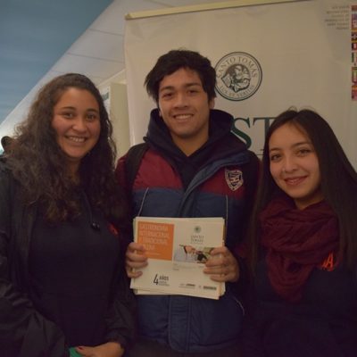 Constanza Soto, Sebastián Ruiz y Valentina Gutierrez