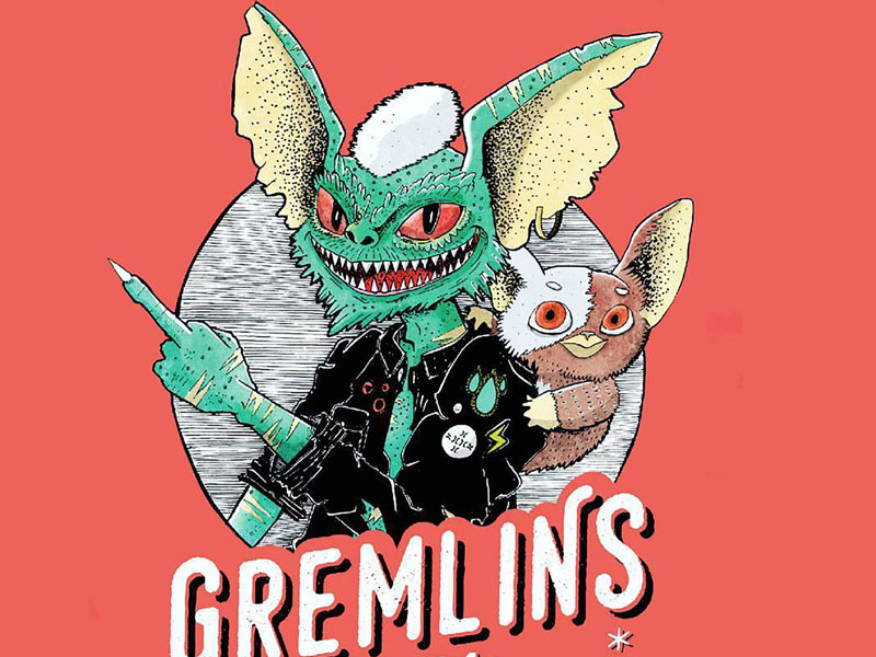 Ilustración basada en la película Gremlins.