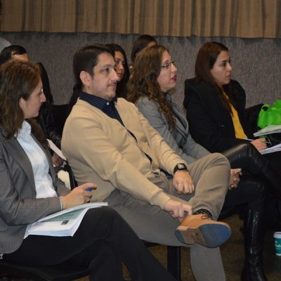 Representantes de la seremi de Bienes Nacionales Araucanía y la carrera de Técnico Jurídico CFTST Temuco