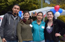 César Oyarzún, Constanza Mansilla, Francisca Calibar y Nicole Ortiz