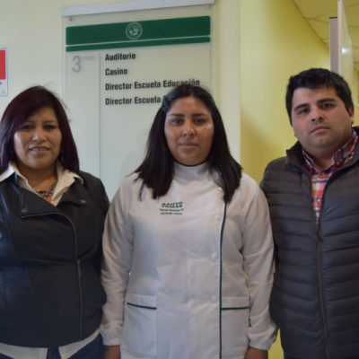 Sandra Ojeda, Yasna Quichel y Eduardo Cerna