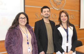 Viviana Rivas, Ismael Carvajal y Andrea Lozano, profesionales del centro de salud mental RAYUN.